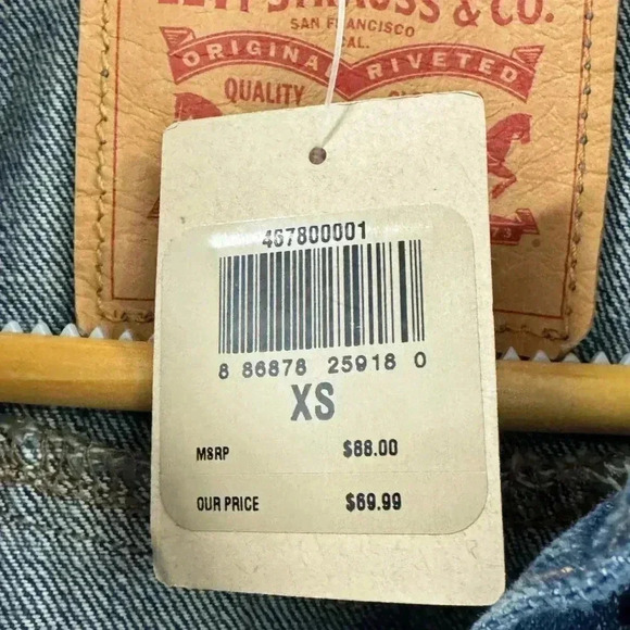 New Levi’s ORIGINAL TRUCKER JACKET 
Size women’s xs color blue - Picture 5 of 7